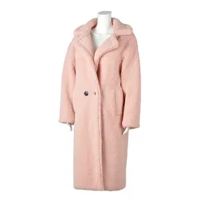 畅销时尚女士大衣批发定制冬季保暖女士羊羔毛人造皮草大衣