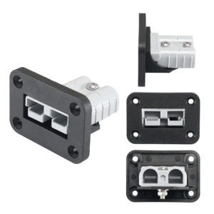 CE Certification 50A Copper Alloy <strong>Nylon</strong> Plastic Housing 4 <strong>Screw</strong> 12-24VDC Rated Current Plug Connector Plug with Panel Mount - Product Image 5