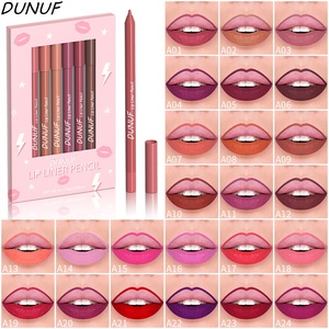 DUNUF – ensemble de 6 crayons à lèvres imperméables, <span class=keywords><strong>maquillage</strong></span> mat longue durée, doux, naturel, portable, cosmétique exquis - Product Image 1