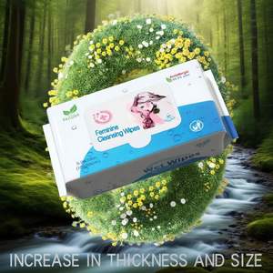 Lingettes nettoyantes féminines sécurisées 15x20cm 80 lingettes antiallergiques pour adultes - Product Image 3