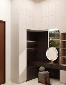 Placard intégré, placard moderne sur mesure pour chambre à coucher, ensemble de meubles, dressing avec cadre en aluminium, porte en verre - Product Image 6