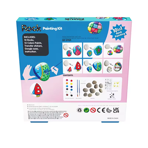 Juguete de garabato de piedra educativo para niños 10 en 1 creativo hecho <span class=keywords><strong>a</strong></span> mano DIY Kits de manualidades Kit de juguete de pintura de roca - Product Image 5