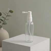 Bouteille pulvérisateur à bascule OEM 100 ml avec longue buse, flacon vide tout plastique 20/410 pour spray buccal et emballage de liquides médicaux