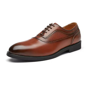 Chaussures Richelieu en Cuir pour Hommes, Luxueuses et de Haute Qualité, Fabriquées à la Main, à Trois Coutures, Style Business Décontracté, à Lacets, Fermeture Fermée - Product Image 4