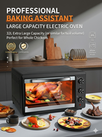 Four électrique domestique grande capacité 56L, multifonctionnel, pour pizzas et grillades de fruits