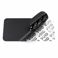 Autocollant de sécurité VOID noir mat de haute qualité pour ordinateur portable et appareils électroniques haut de gamme, sceau de garantie personnalisé