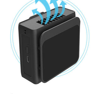 Modelo privado 5000mAh Power Bank Ventilador colgante <span class=keywords><strong>de</strong></span> cintura Ventilador <span class=keywords><strong>de</strong></span> cuello <span class=keywords><strong>de</strong></span> plástico <span class=keywords><strong>de</strong></span> funcionamiento en inglés para trabajadores al aire libre Deportes Uso al aire libre - Product Image 1