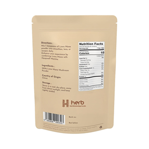 OEM Adult natural Lions Mane Mushroom Powder Whole Fruiting Body & Mycelium Enzyme Source for Focus Memory Immune Health - Product Image 2