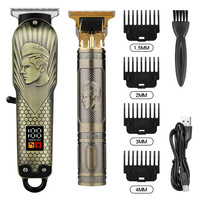 Nouvelle Tondeuse à Cheveux Électrique Professionnelle sans Fil pour Homme, Marque Blanche, Affichage LCD en Plastique Haute Vitesse