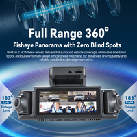 Caméra embarquée 4K avant et arrière avec ADAS, WIFI, enregistreur vidéo DVR, suivi GPS, enregistrement en boucle, surveillance de stationnement 24/7, boîte noire de voiture