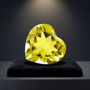 10mm coeur coupe naturel VERT OR CITRON QUARTZ prix de gros en usine haute qualité à facettes pierres précieuses en vrac par carat | Igi - Product Image 3