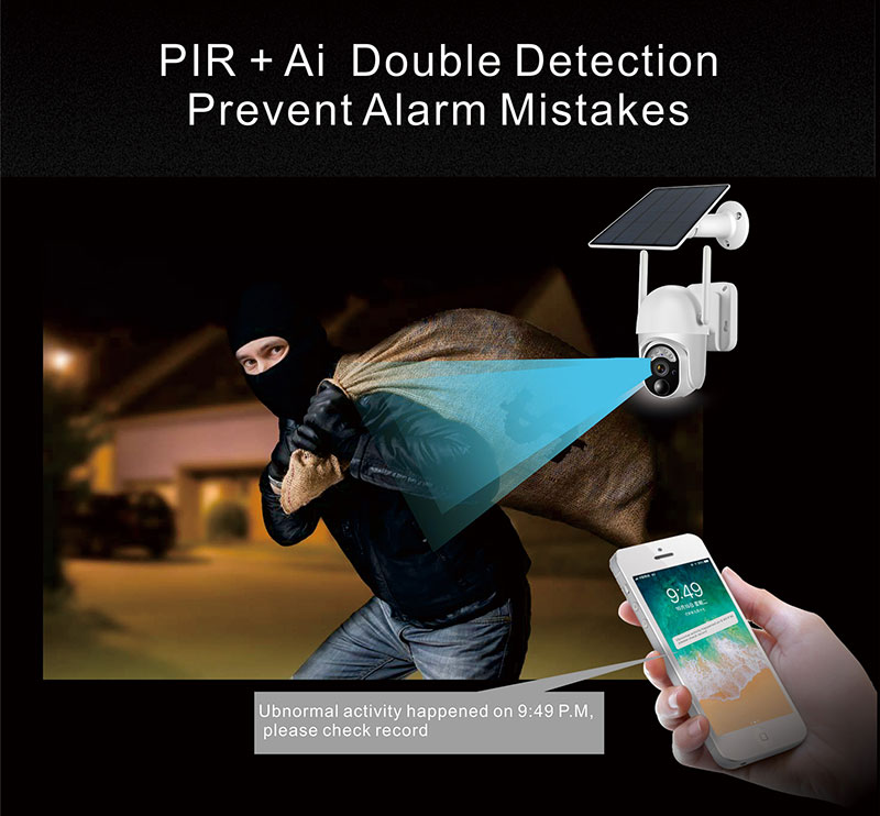 Intelligent Solar Energy Battery PTZ Camera