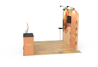 Support de toile tendue portable en aluminium 10x10 pour présentoir de vêtements, stand d'exposition, salon professionnel