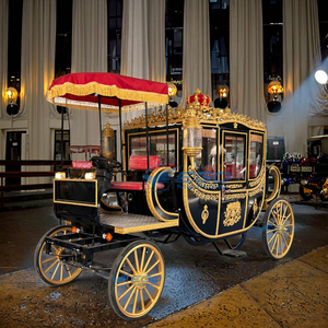 Attractions touristiques, mariage royal, véhicules vintage, chariot électrique de tourisme, chariot à chevaux, charrette royale - Product Image 1