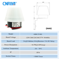 Tube photoélectrique extérieur CNRIYA ASB-2316G 95-305V, interrupteur électronique de contrôle de la lumière jour/nuit, IP54/IP44, portée de détection LED 5m