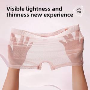 Men's Ultra-Thin for Summer Mesh Sexy Breathable Fully See-Through Low <strong>Waist</strong> Transparent Men's Boxer <strong>Underwear</strong> - Product Image 3