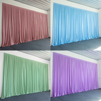 Rideaux de fond de scène photo personnalisables pour fêtes, drapés élastiques pour anniversaires et cérémonies, idéaux pour la décoration de mariages
