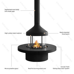 <span class=keywords><strong>Estufa</strong></span> de leña de techo independiente suspendida de crucero, adorno decorativo para interiores, chimenea de <span class=keywords><strong>pared</strong></span> suspendida a Gas - Product Image 6