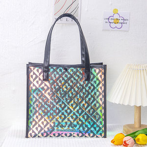 Bolsos de Hombro de PVC de Gran Capacidad para Mujer, Bolsos de Compras Portátiles de Viaje, Bolsos de Playa Impermeables con Logotipo - Product Image 6