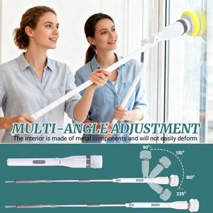 Cepillo de Limpieza Eléctrico 2025, Gran Venta, IPX7, Inalámbrico, Giratorio, con Mango de Aluminio Ajustable, para Limpieza del Hogar y Baño - Product Image 4