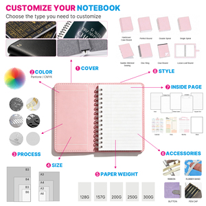 Journaux de cinq <span class=keywords><strong>minutes</strong></span> en lin à couverture rigide et impression personnalisée Pages de papier offset planificateur de cahier de gratitude - Product Image 6