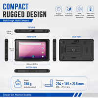 Tablette Android robuste 8 pouces 4G WiFi 6 NFC Lecteur RFID Scanner de codes-barres Pogo Pin TF pour la gestion des stocks d'entrepôt