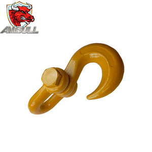 Ambull esportato in Russia di alta qualità all'ingrosso in acciaio al carbonio gancio grillo forgiato in acciaio per trattore apertura occhio gancio fonderia - Product Image 4