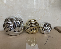 Nouveau luxe céramique or argent Clew décor à la maison moderne décorations de Style nordique pour la maison Clew ligne Texture décoration