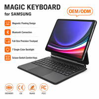 Clavier Magique pour Samsung Galaxy Tab S7-S9 11 pouces – Étui Clavier Sans Fil Bluetooth avec Emplacement Stylet – Utilisation Élégante