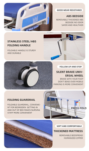 Cama de Hospital Económica con Dos Manivelas, Ajustable, Manual, para Cuidado de Pacientes en el Hogar - Product Image 4