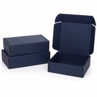 Caja de Cartón Corrugado Azul Marino con Logotipo Personalizado, Embalaje de Envío Reciclable de Kraft para Regalos, Comercio Electrónico, Precio de Fábrica al por Mayor