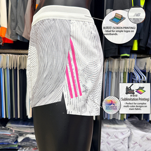 Pantaloncini Sportivi da Atletica Leggera ad Asciugatura Rapida con Nastro Adesivo; Pantaloncini da Corsa Traspiranti con Fodera Interna per Maratone, Tinta Unita - Product Image 1