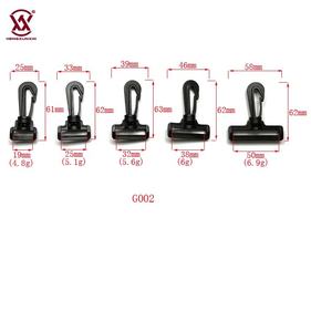 Moschettone girevole clip per grilletto ganci per cordino fibbia per fettuccia portachiavi zaino accessori fai da te plastica 20mm 25mm 32mm 38mm 51mm - Product Image 2