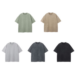 T-shirt en coton 100% surdimensionné à coupe ample et style court, poids lourd 300GSM, impression DTG personnalisée avec logo pour homme, vente en gros - Product Image 6