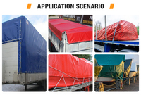 Bâche en polyéthylène haute densité (HDPE) laminée rouge-orange, imperméable et résistante au soleil – Grande vente