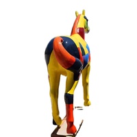 Statue d'animaux décorative moderne en fibre de verre, Sculpture de vache avec matériau en résine, taille de vie, original, en STOCK