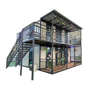 Maison de vacances préfabriquée moderne de luxe à 2 étages, 4 chambres, 3 salles de bain, maisons modulaires <span class=keywords><strong>ou</strong></span> villa, design extensible de <span class=keywords><strong>conteneur</strong></span> miniature de 40 pieds - Product Image 1