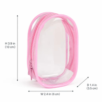 Pochette de Maquillage Légère en PVC Transparent, Vente en Gros Usine, Trousse de Voyage Portable Colorée avec Fermeture Éclair pour Rouge à Lèvres, Toutes Saisons