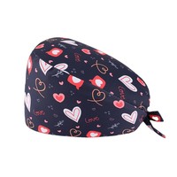 Topi Bedah Ruang Operasi 100% Katun Baru, Bernapas, Menyerap Keringat, Unisex, Dapat Dikustomisasi Gambar untuk Rumah Sakit dan Spa