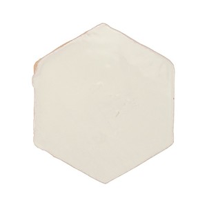 Piastrella Esagonale Vitri Vintage Bianco Etna 11 X 12,5 Cm Smaltata con Bordi Irregolari - Product Image 3