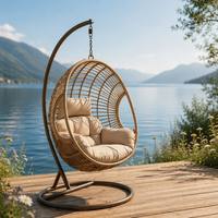 Offre Spéciale : Fauteuil Suspendu en Rotin Style Européen, Balancelle, Chaise à Bascule, Lit Simple/Double pour la Maison, le Balcon ou l'Intérieur