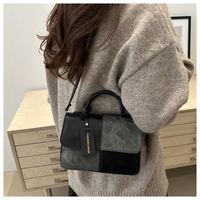 Bolsos de Mano de Cuero PU Retro de Moda para Mujer, Bolso de Hombro Portátil, Diseño Exclusivo, Bolso Cuadrado Pequeño para Chicas