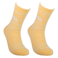 Chaussettes d'hiver thermiques pour femmes en polaire corail à rayures et pois, douces, chaudes, respirantes et tricotées