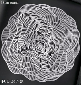 Multicolor Round <strong>Placemats</strong> <strong>Set</strong> <strong>of</strong> <strong>6</strong> Hollow O Round <strong>Placemats</strong> <strong>Set</strong> <strong>of</strong> <strong>6</strong> Hollow Out Flower Shaped Table Mat Pressed Vinyl Place Mat - Product Image 5