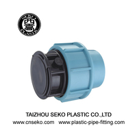 Raccords à compression pp Embout bleu en plastique Raccords de tuyau Fabrication Échantillons gratuits