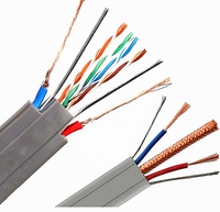 Fuente de fábrica Cat5/Cat6 + Cable de alimentación Cable elevador Soporte de acero Cable plano Ascensor Cable de viaje
