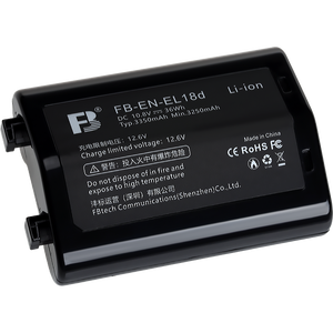 แบตเตอรี่กล้อง Fb <span class=keywords><strong>En</strong></span> El18d สำหรับกล้อง Z9 D6 D5 D4 D4s พร้อมด้ามจับ - Product Image 1