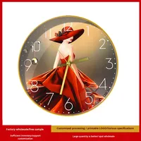 Mode moderne Art silencieux Quartz horloge murale Simple lumière luxe Internet célébrité aiguille pour salon chambre en gros