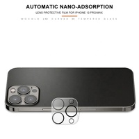 Protecteur d'objectif en verre trempé 9H HD transparent à colle intégrale pour caméra 3D pour téléphone portable 18 Pro 171Pro 17