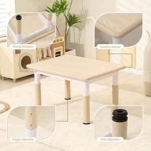 Ensemble <span class=keywords><strong>table</strong></span> et chaise en plastique pour enfants SINKIPA, réglable en hauteur, pour maternelle, école, salle de classe, mobilier pour enfants - Product Image 5